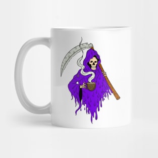 drinking coffe grim reaper time Mug